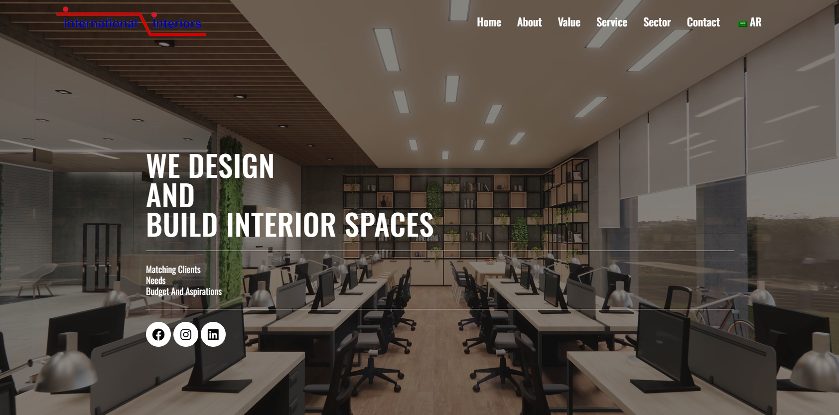 International Interiors Dynamic website Design